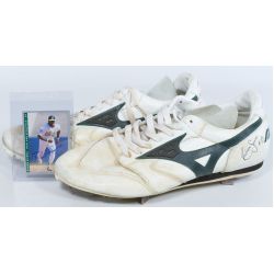 Signed 1992-94 Ruben Sierra Oakland Athletics Game Worn Cleats - JSA & Mears Authenticated