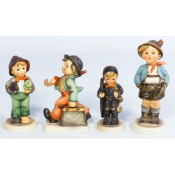 Hummel #95 "Brother" TMK5, #12/0/0 "Chimney Sweep" TMK3, #11/0 "Merry Wanderer" TMK5, #374 "Lost Stocking" TMK5
