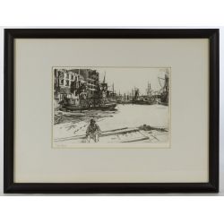 James Abbott McNeill Whistler (American, 1834-1903) "Eagle Wharf" Etching