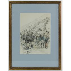Edouard Detaille (French, 1848-1912) "Untitled" Print of Etching