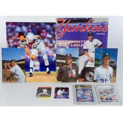 Collection of Autographed Baseball Player Photos and (2) Graded Cards