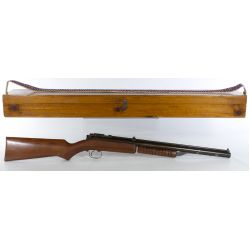 Benjamin Franklin Model 317 .177 Cal Single Shot Pump Pellet/Dart Rifle in Original Pine Wood Box