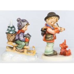 Goebel Hummel #1 "Puppy Love" & #396 2/0 "Ride into Christmas" both TMK6
