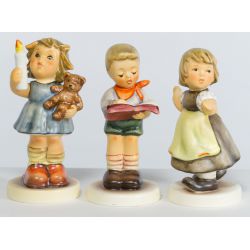 Goebel Hummel #912B "Spring Waltz", #2087B "Honor Student" & #2094 "Christmas Wish" TMK7