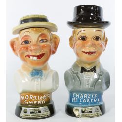 Charlie McCarthy & Mortimer Snerd Jim Beam Decorative Bottles (2pcs)