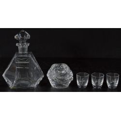 Val St Lambert Decanter, Boda Shot Glasses, Kosta Boda Candleholder