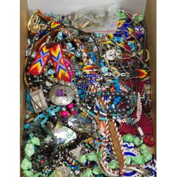 Large Group of Beaded Jewelry including necklaces, bracelets, earrings