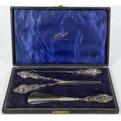 Sterling Handled Matched Set Dressing Accessories in Fitted Box