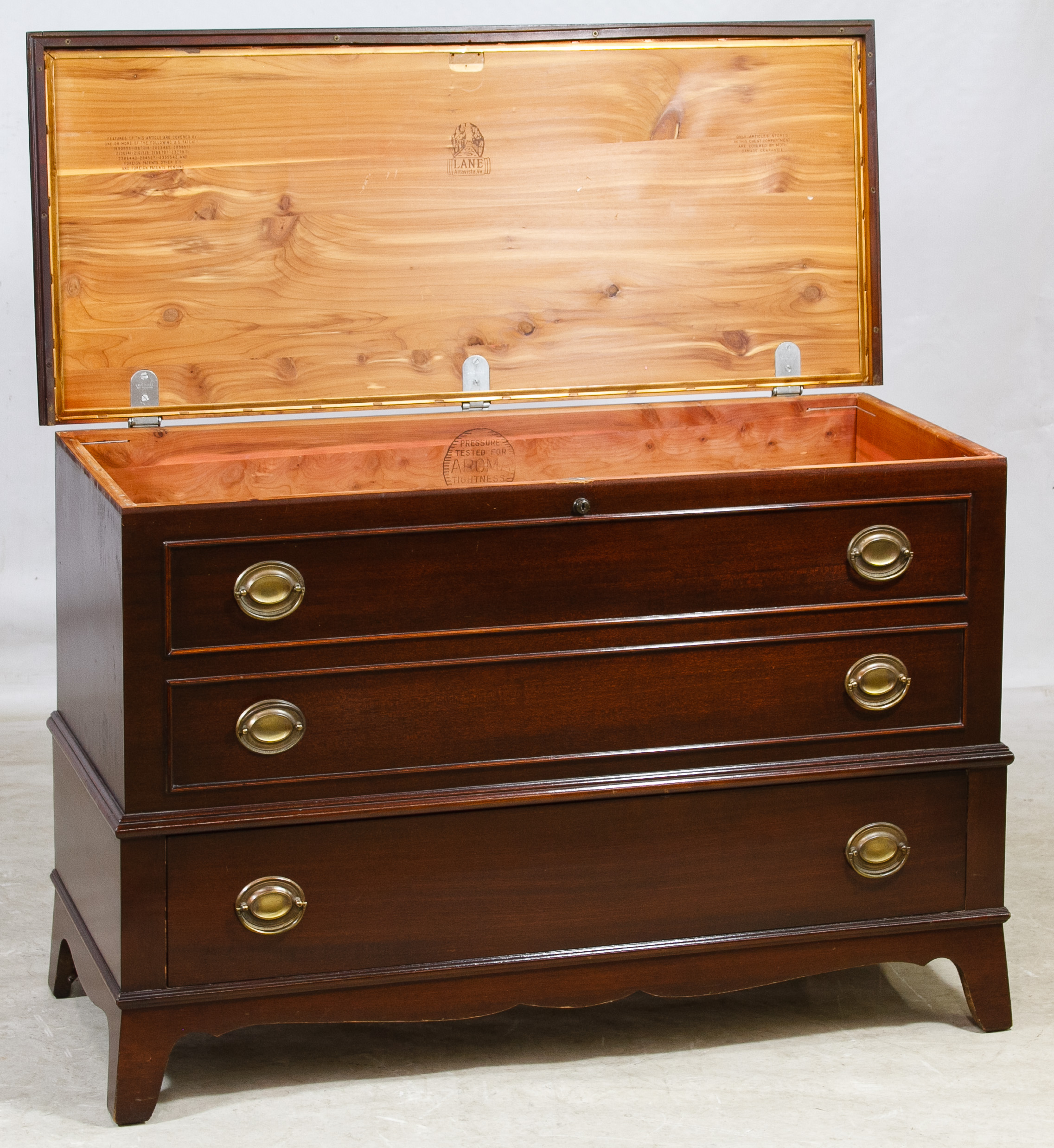 Federal Style Mahogany Cedar Chest by Lane