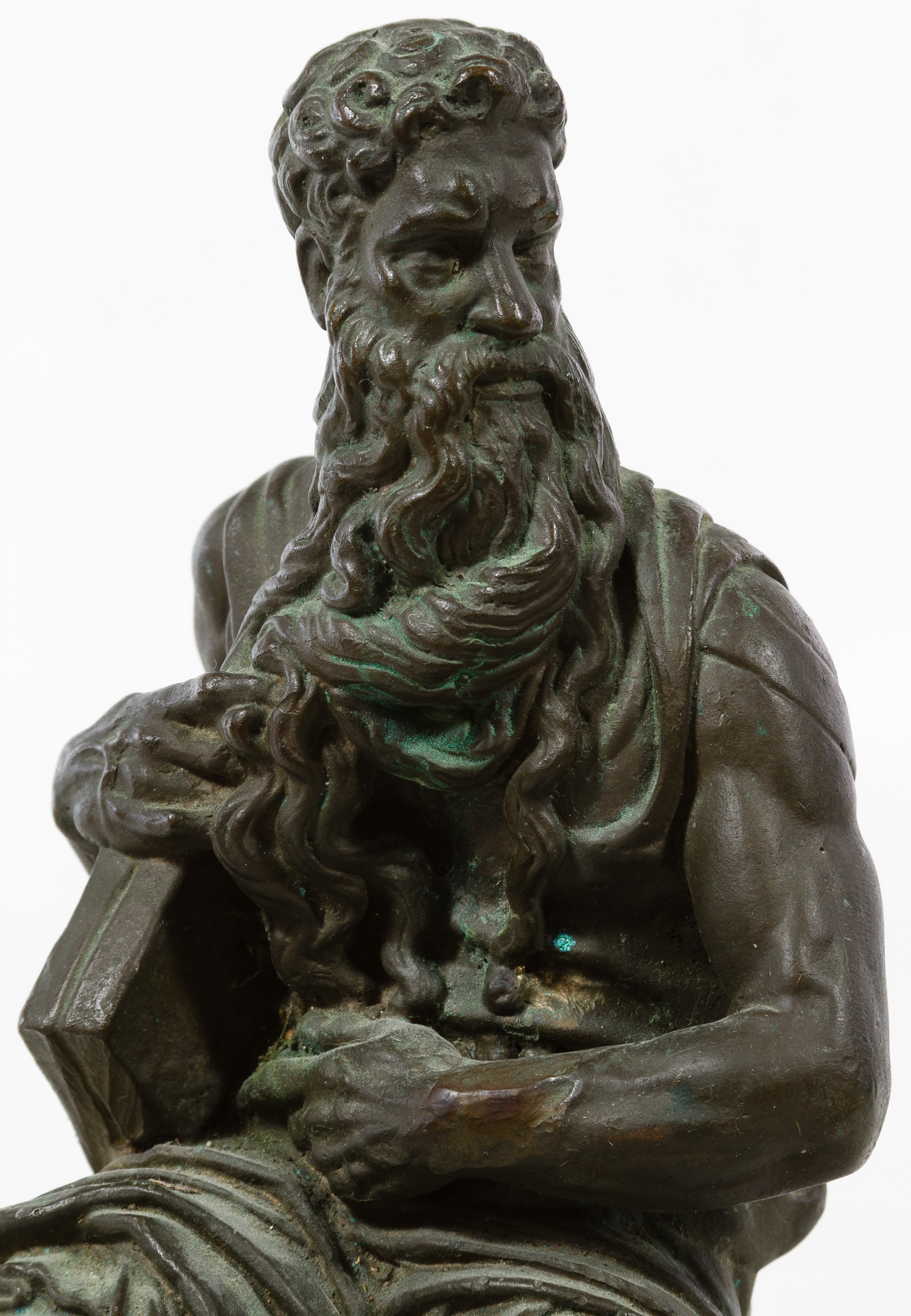 Bronze Seated Moses Statue