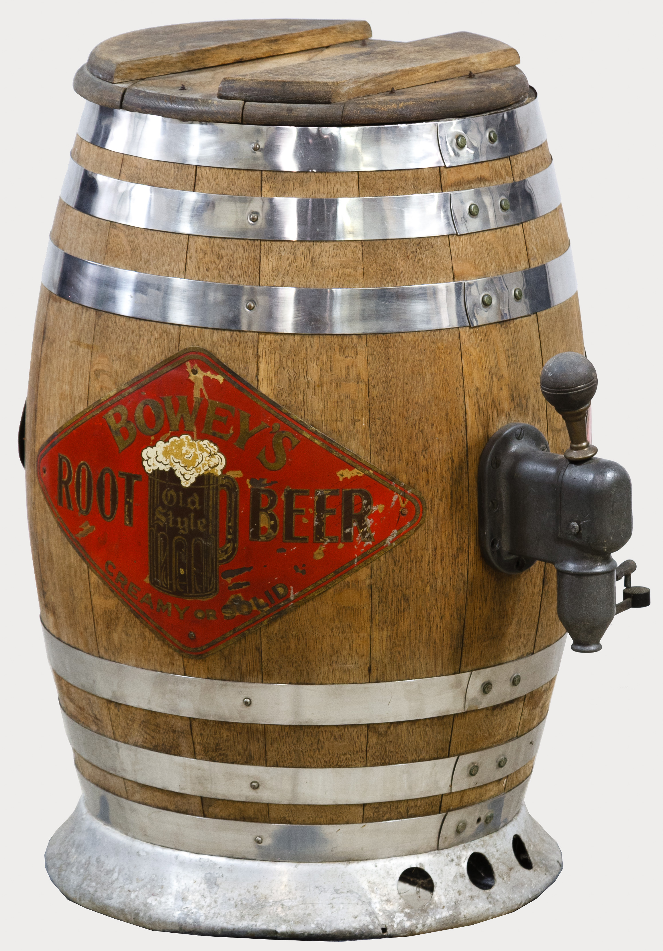 Oak Bowey's Root Beer Barrel Dispenser