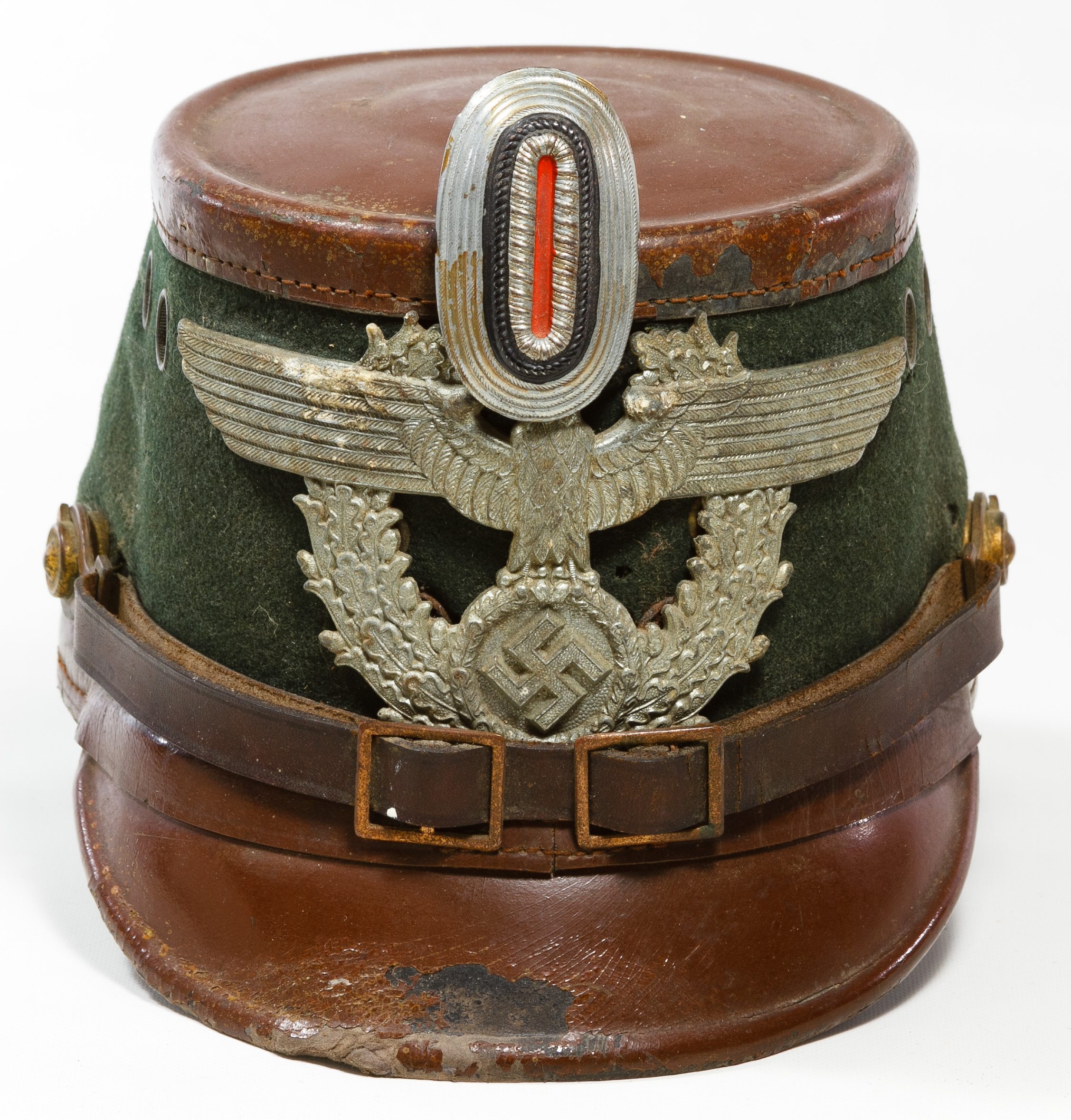 World War II German Police Shako - Sep 