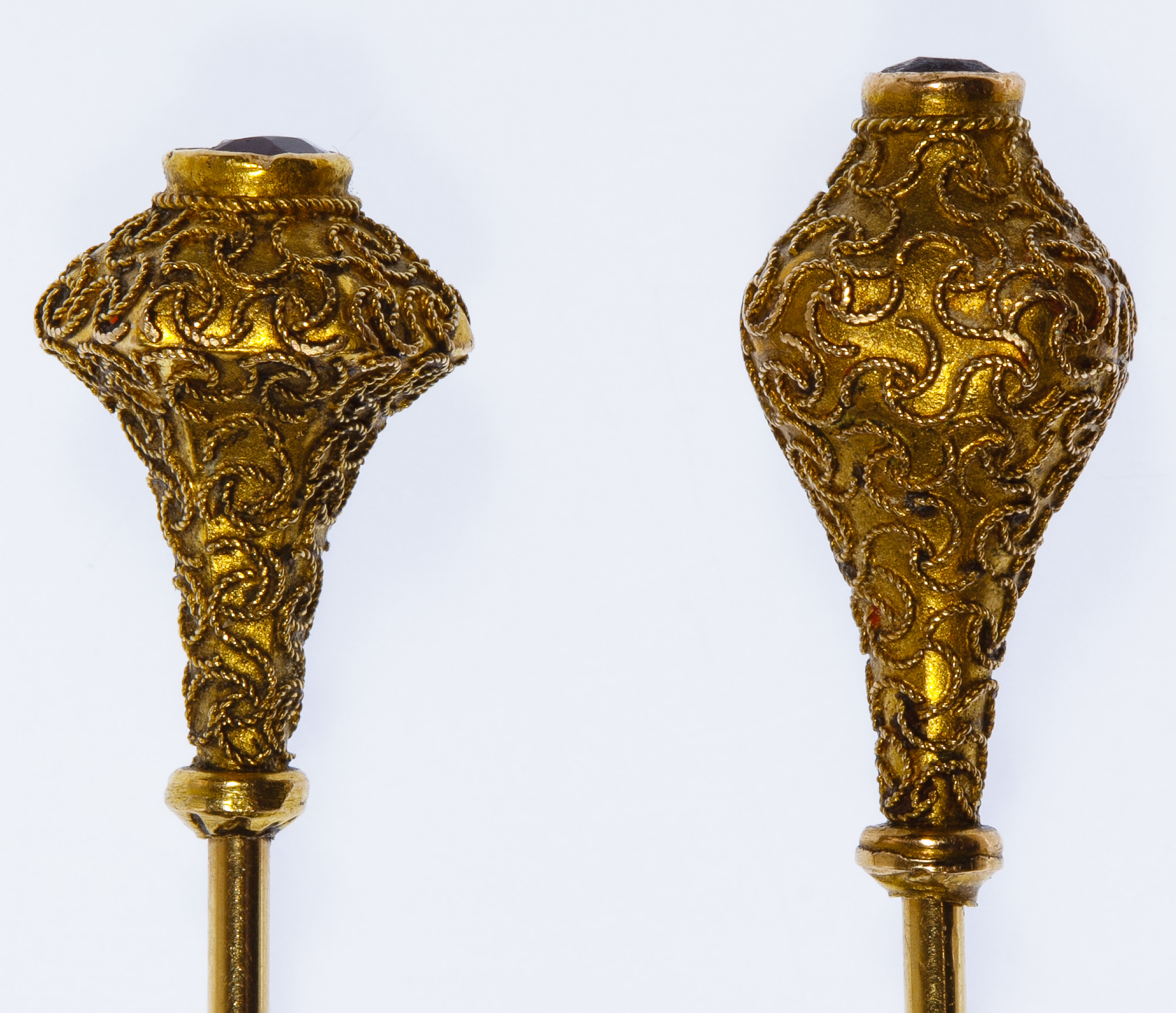 14k Gold Topped Hat Pins