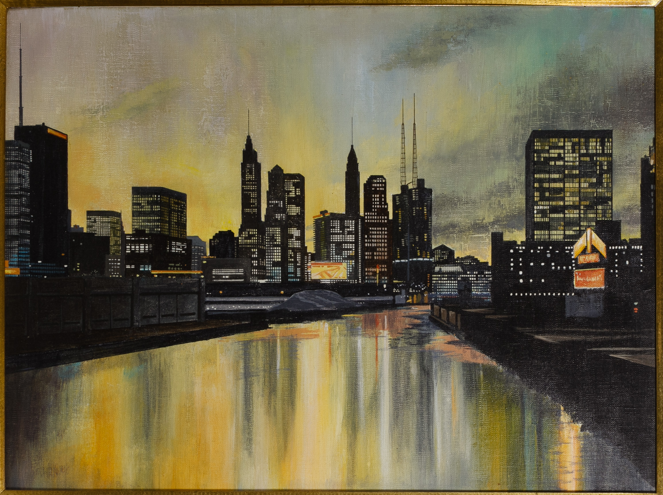 August Holland (American, 19281992) Acrylic on Canvas