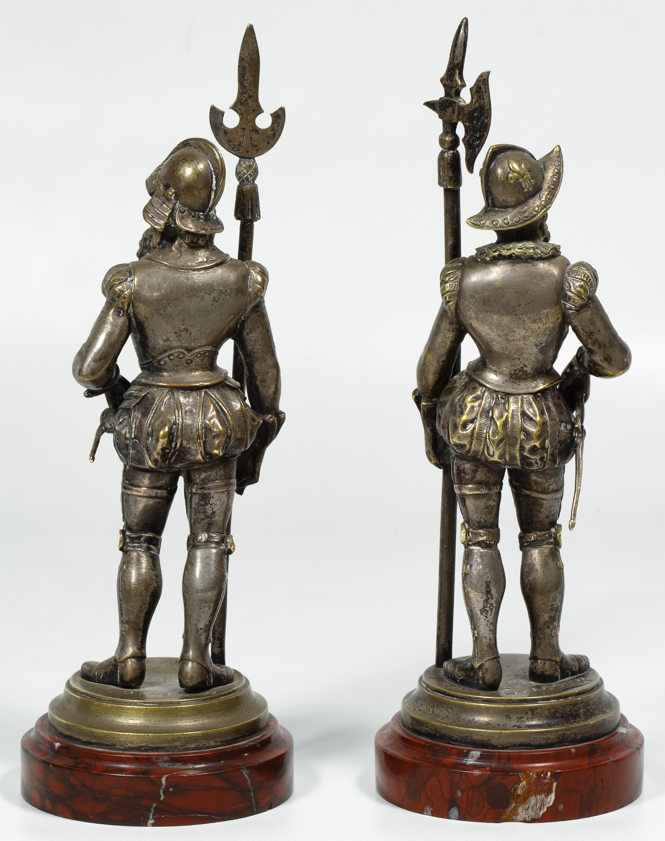 Brisson Conquistador Silvered Bronze Statues