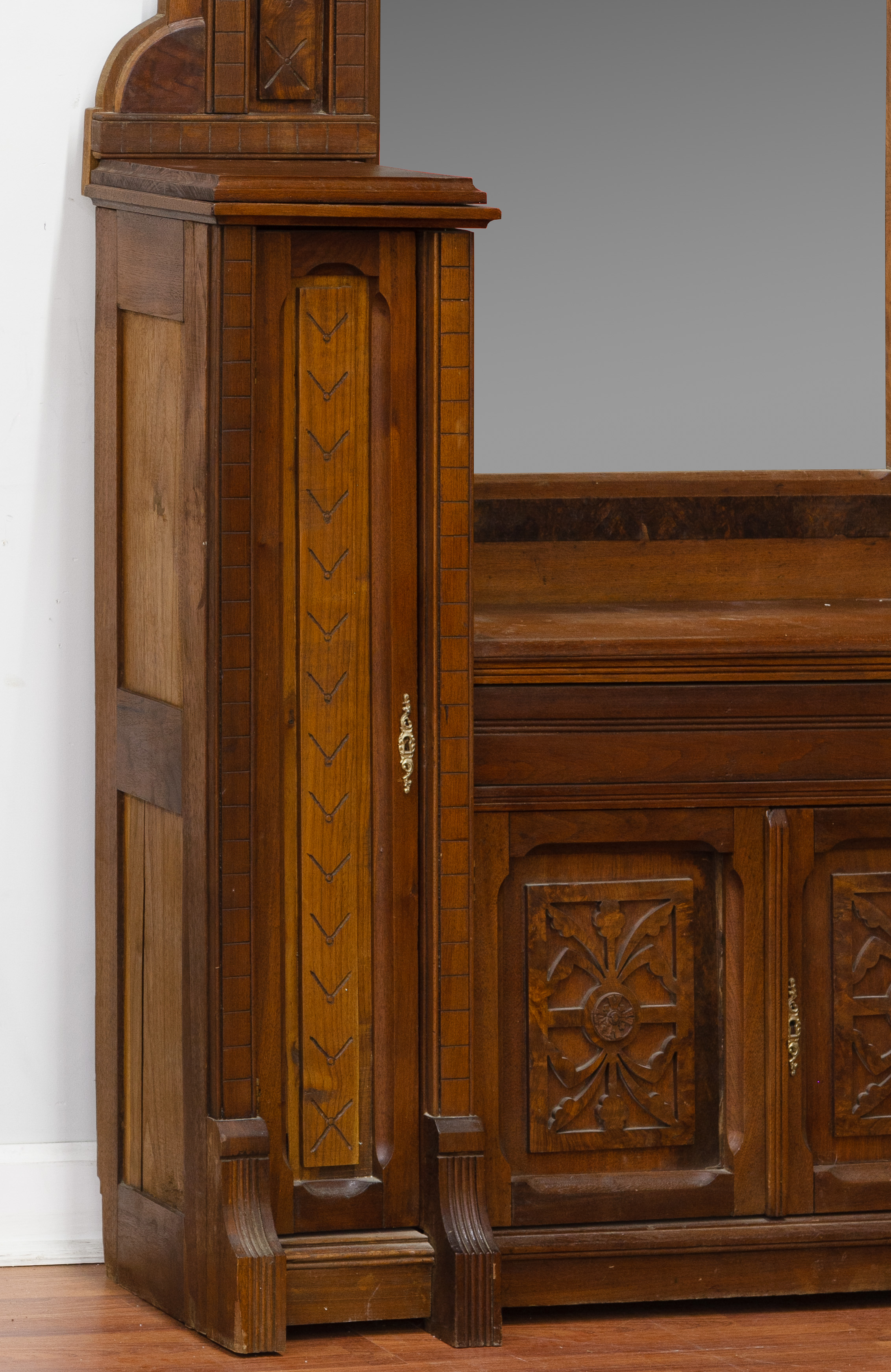 Victorian Walnut Hall Tree