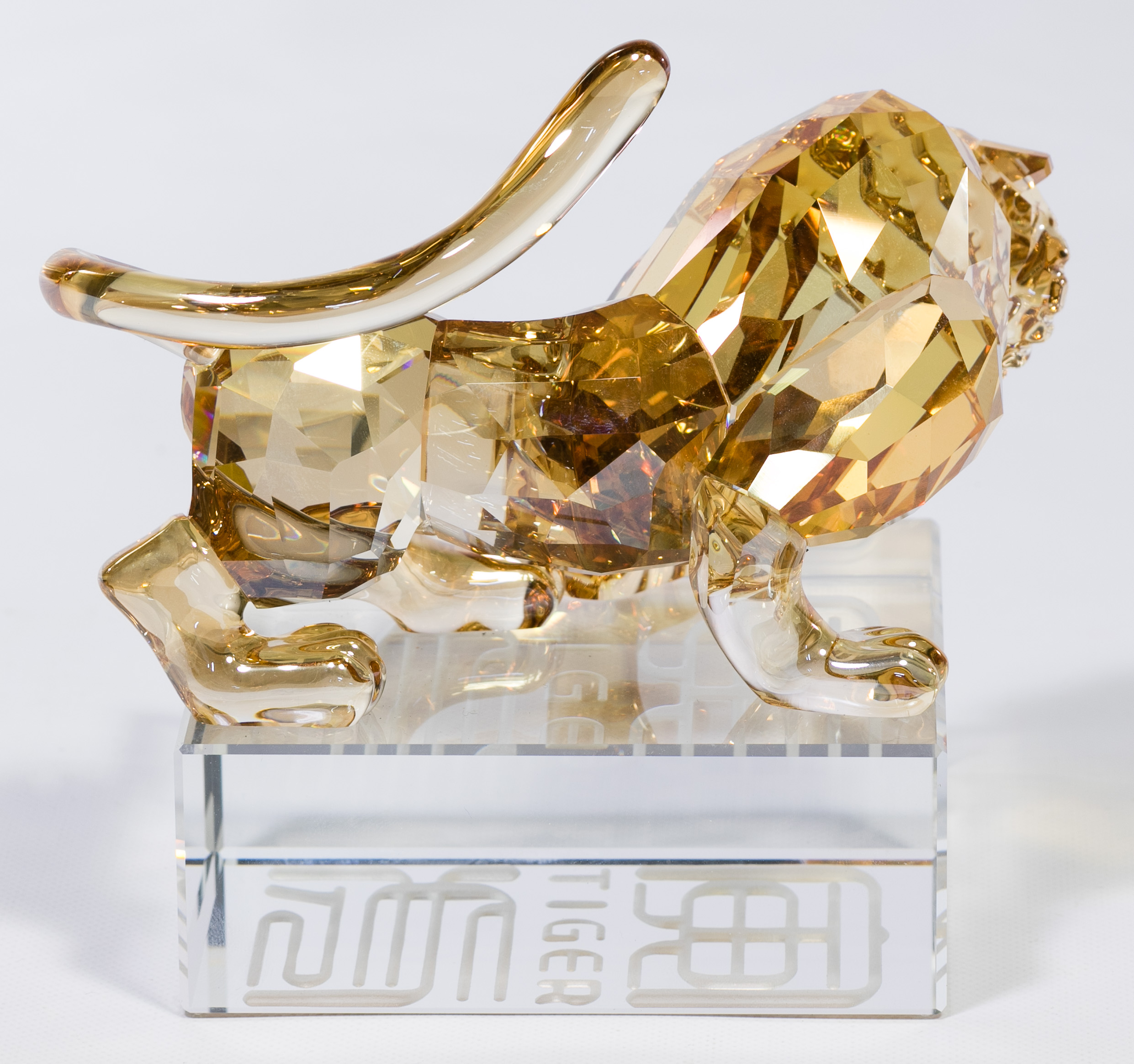 Swarovski Crystal Chinese Zodiac Golden Tiger Figurine