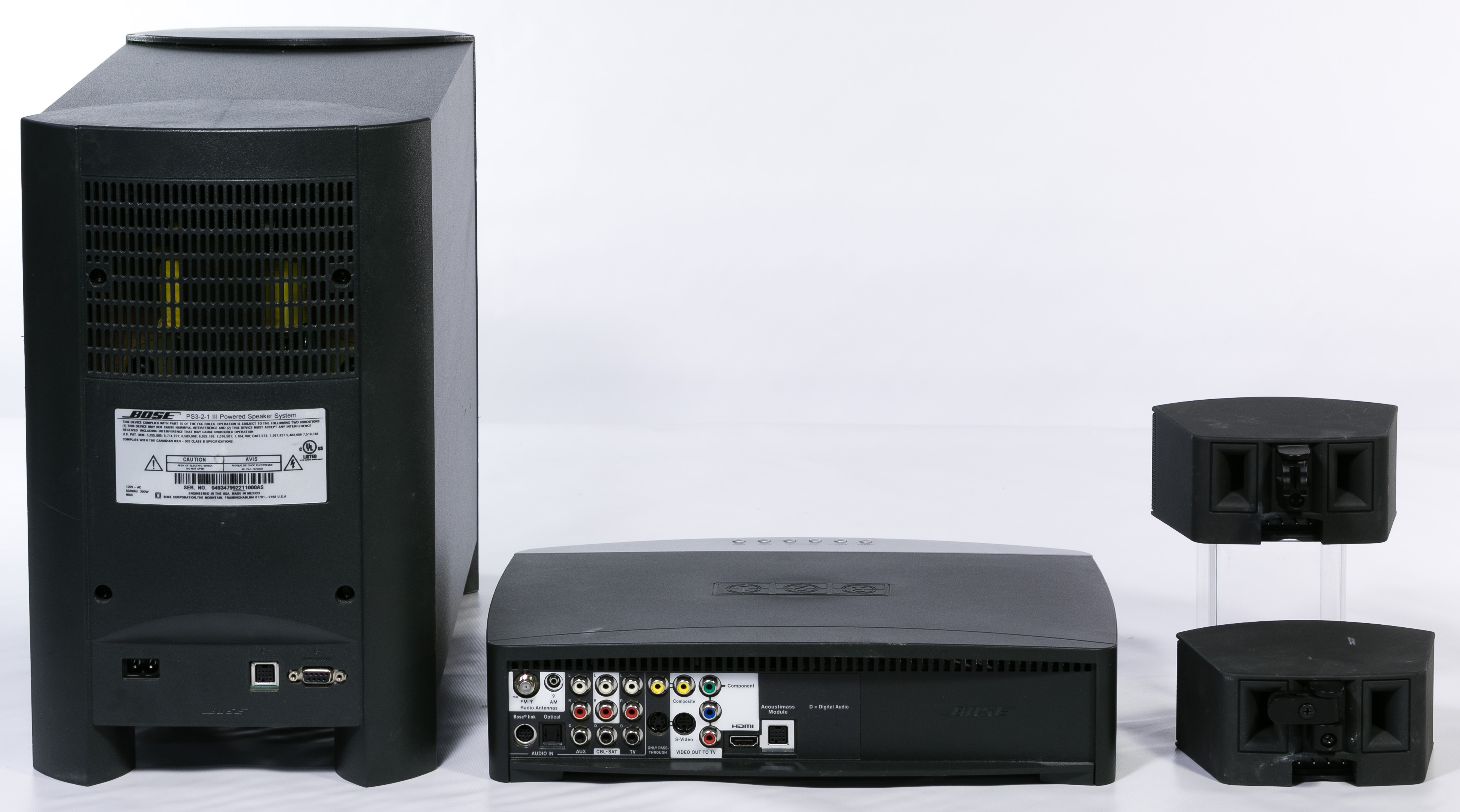 Lot Satellites Bose Acoustimass – Haut-parleurs Avant Droit Et Gauche