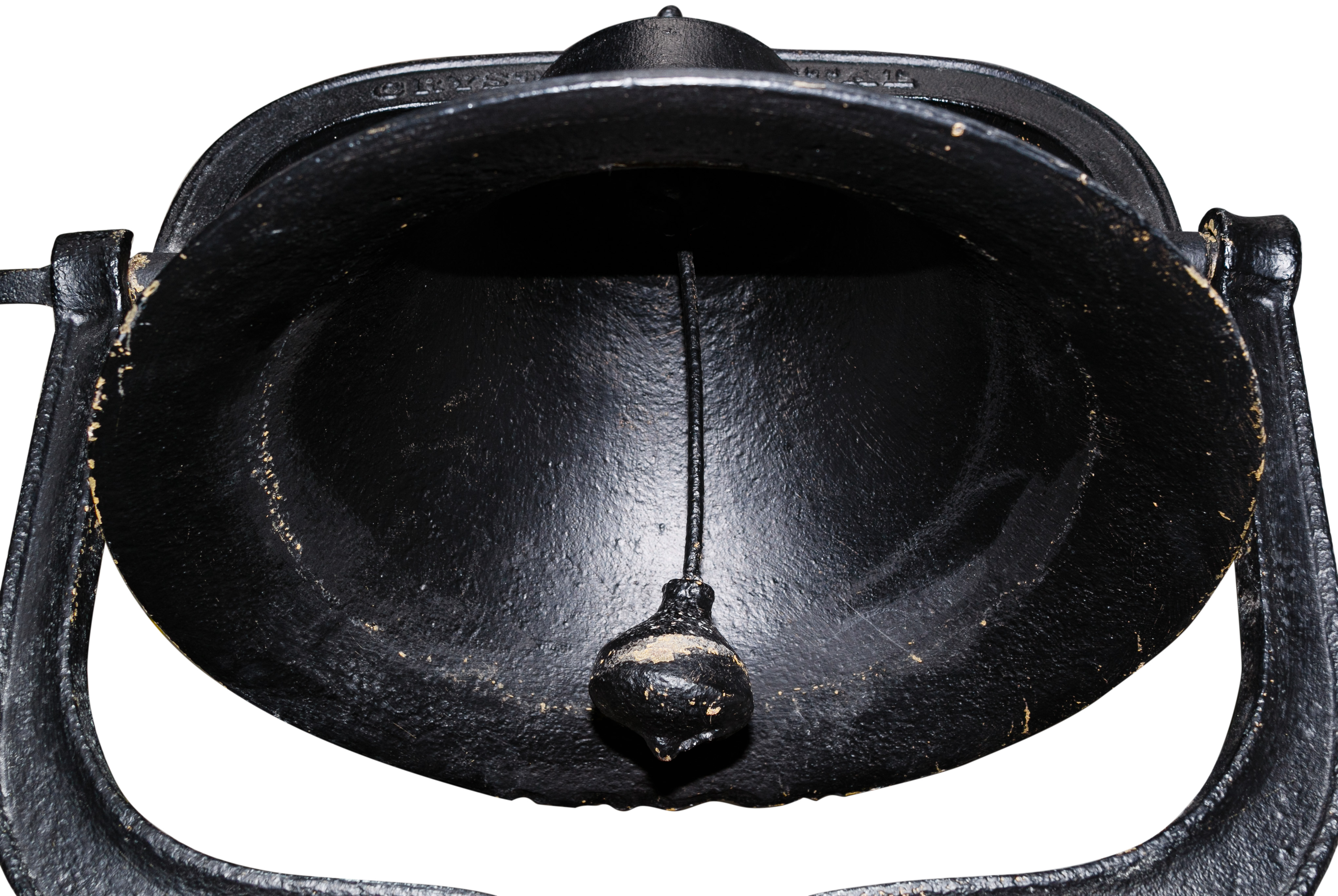 Cast Iron Bell Mounted on Wood Stand