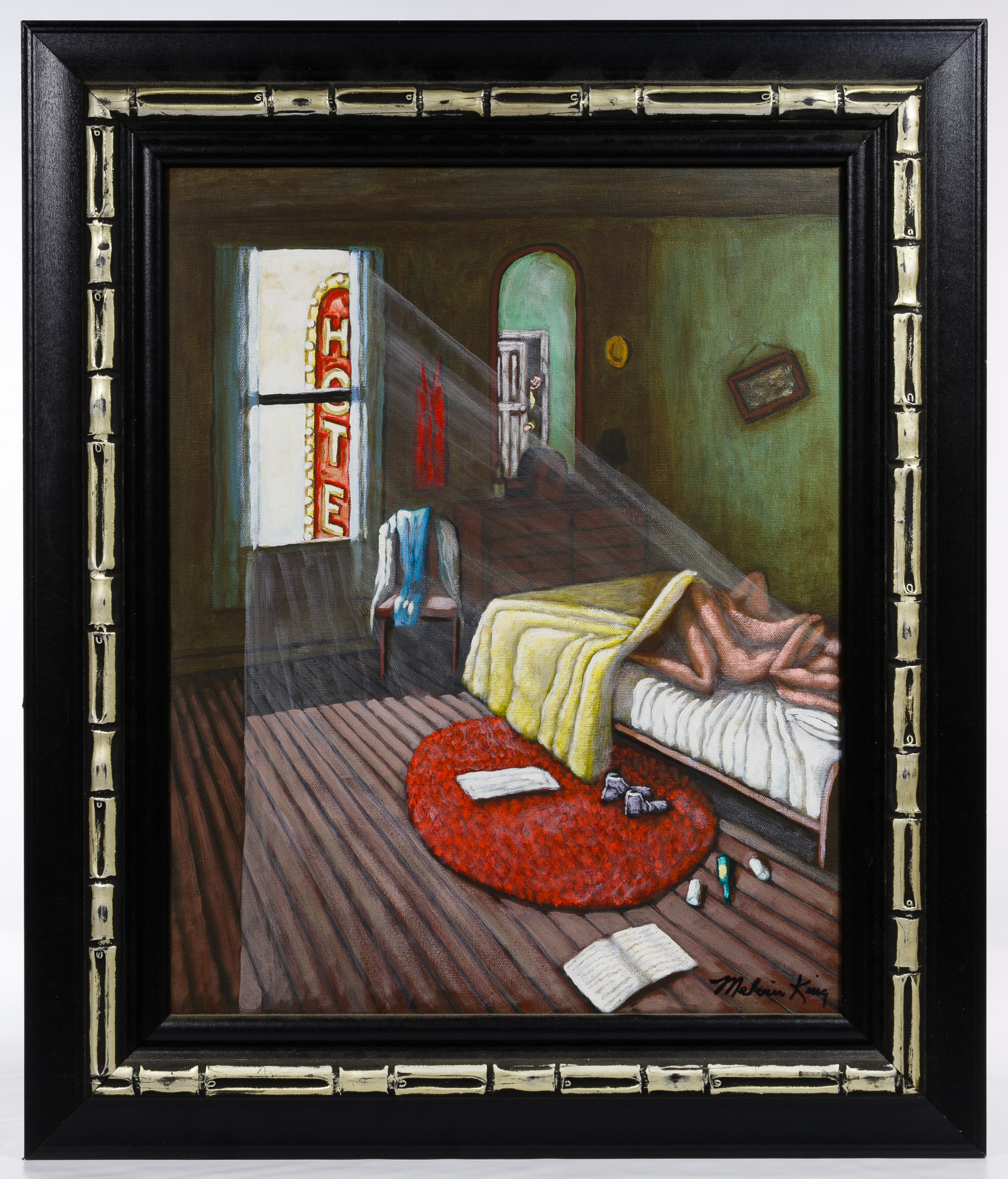 Melvin King (American, b.1928) Oil on Canvas