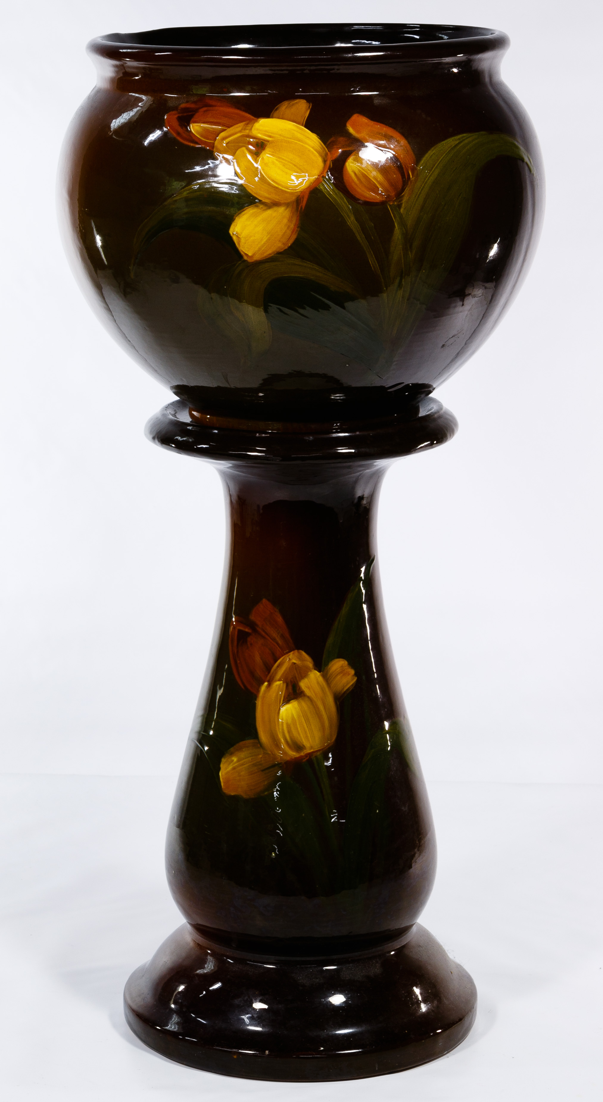 Weller Pottery 'Louwelsa' Jardiniere and Base