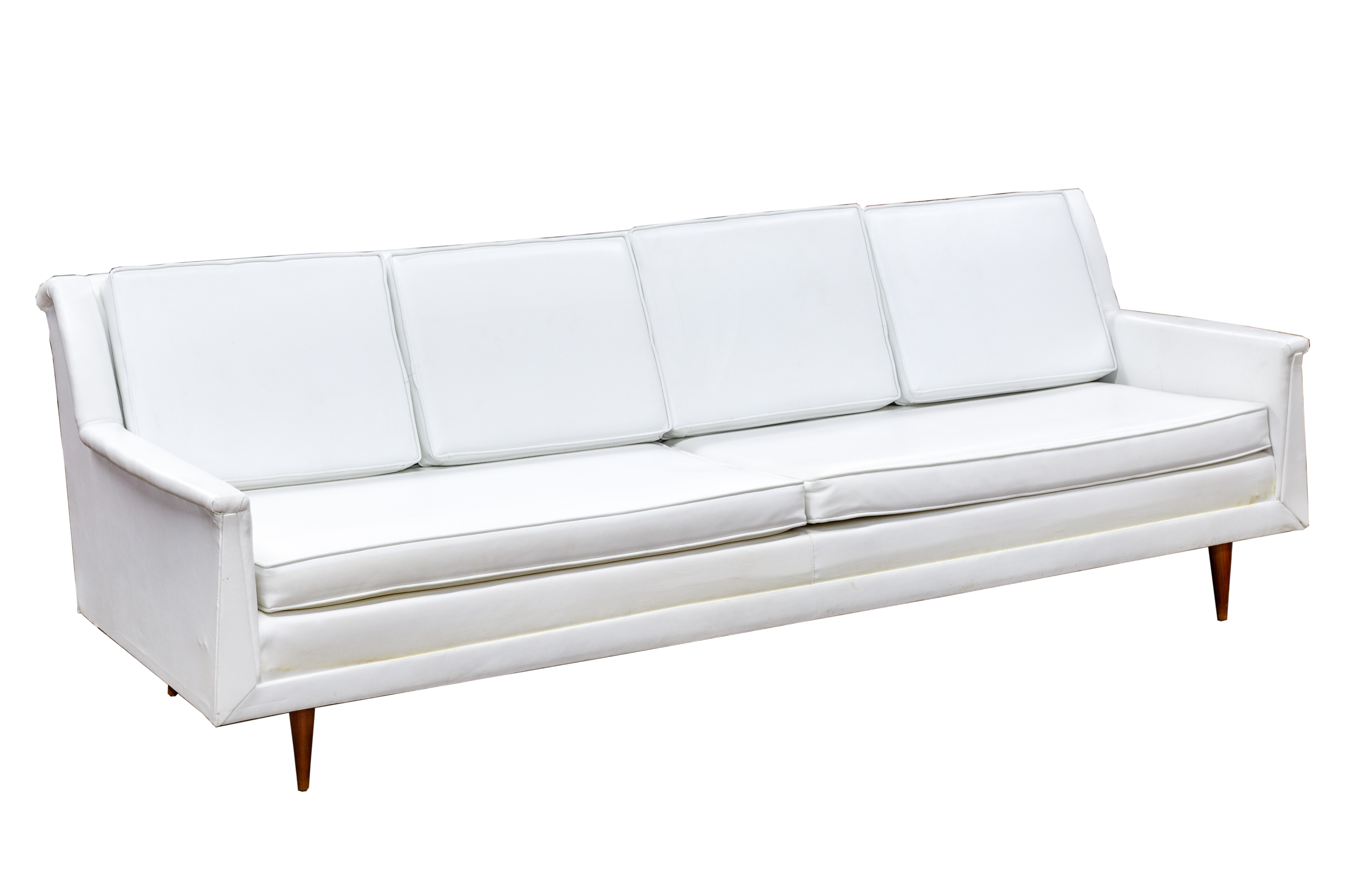 Kenmar White Vinyl Couch Feb 17 2019 Leonard Auction Kenmar White Vinyl Couch Feb 17 2019 Leonard Auction