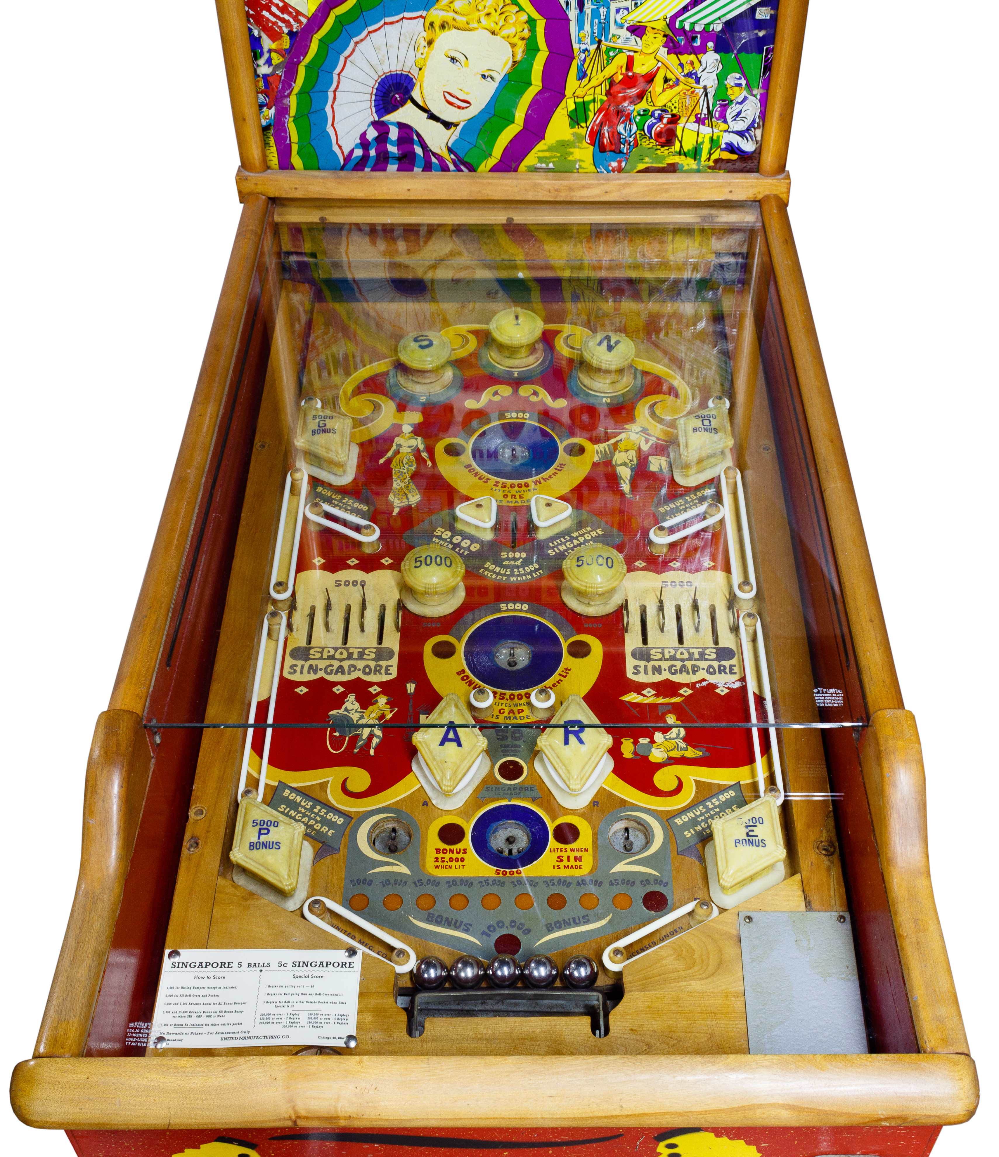 Sold Price Singapore Pinball Machine Invalid date CDT